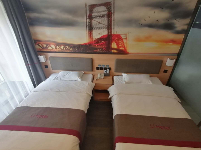 Bedroom 2, Thank Inn Plus Hotel Hebei Langfang Art Avenue Danfeng Park Exhibition, Langfang