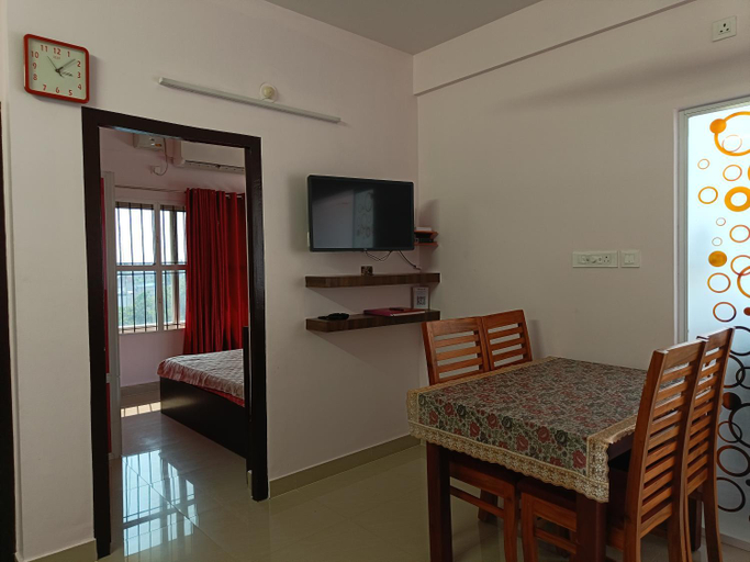 Bedroom 2, TWO BHK Furnished Flat Near-200 m-Guruvayur Temple, Thrissur
