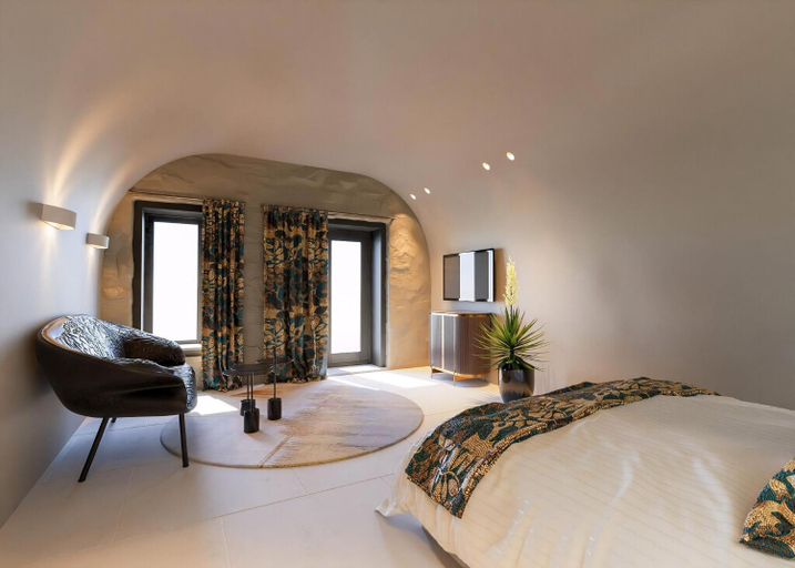 Bedroom 2, Amazing Santorini Villa  1 Bedroom  Villa Euphoria  Private Pool  Beautiful, South Aegean