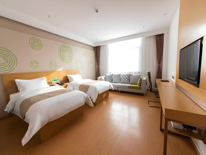 Bedroom 2, GreenTree Inn Baoding City Zhuozhou Railway Station Store, Baoding