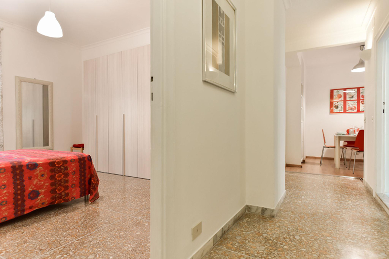 Bedroom 2, Red & White Vatican Apartment, Rome