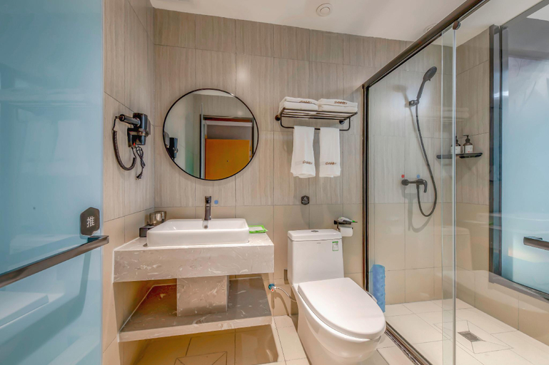Bathroom 3, Thank Hotel Plus Inner Mongolia Ordos Qipanjingzhen Public Enquiry Service Center, Ordos