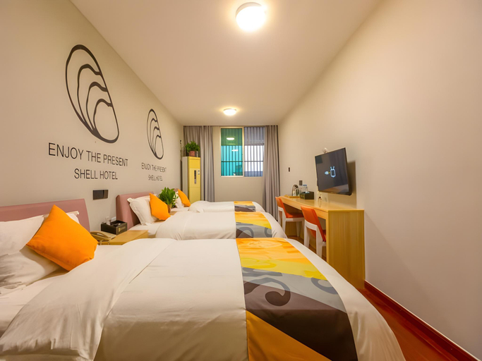 Bedroom 2, Shell Hotel Suzhou Zhangjiagang Jingang Town Central Plaza, Suzhou