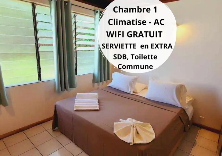 Bedroom 2, ALAROOTS Maison Piscine MOOREA