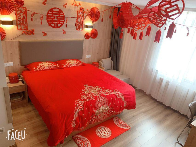 Bedroom, GreenTree Inn Zibo Zichuan District Flyover Business Hotel, Zibo