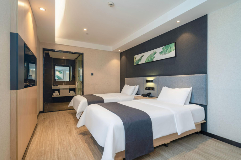 Bedroom 2, UP and IN Hotel Anhui Ma'anshan Wanda Plaza, Ma'anshan