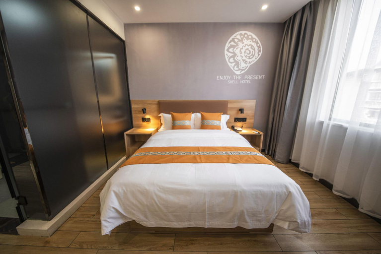 Bedroom 2, Shell Hotel Anqing Renmin Road Shihua The First Middle School, Anqing