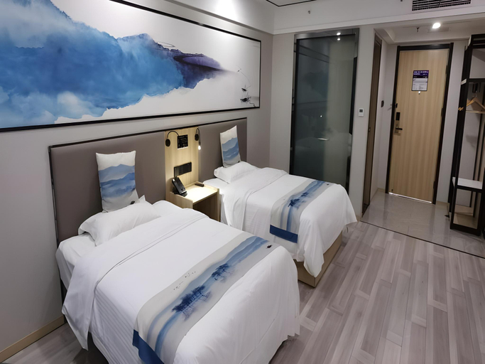Bedroom 2, Green Tree Inn Express Jiangsu Taizhou Xinghua RT-Mart, Taizhou