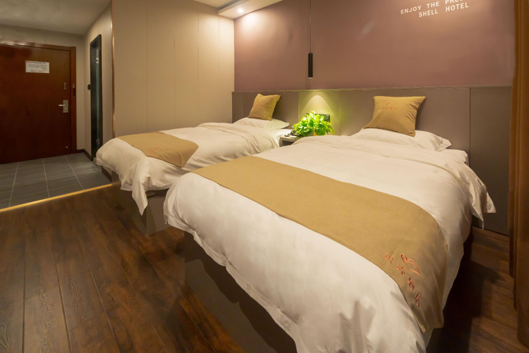 Bedroom 2, Shell Hotel Zibo Bochuan District Pu Songling, Zibo