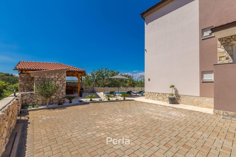 Exterior & Views, House CAPRI with heated pool and sea view, Dobrinj