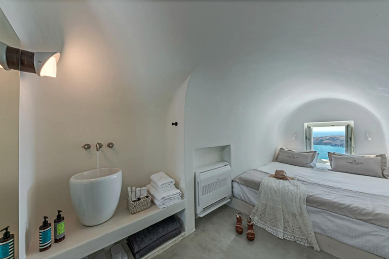 Bedroom 3, Luxurious Santorini Penthouse Villa 1 Bedroom Magical Caldera Sea Views, South Aegean
