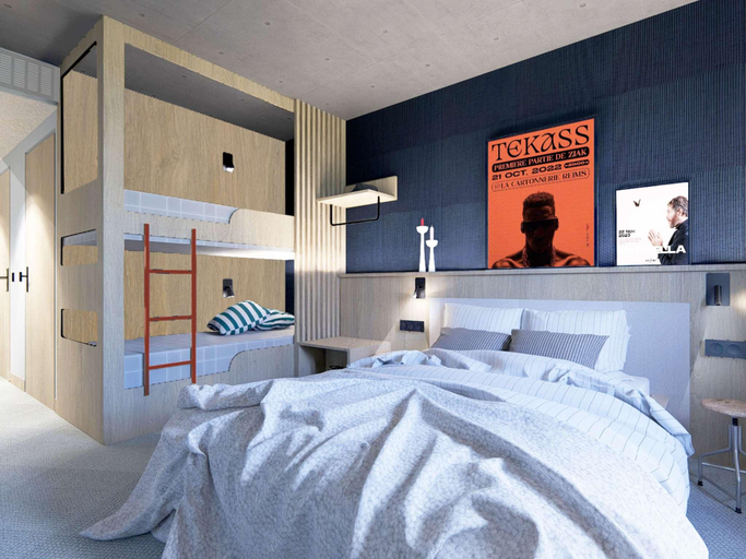 Bedroom 3, Greet Hotel Reims Tinqueux, Marne