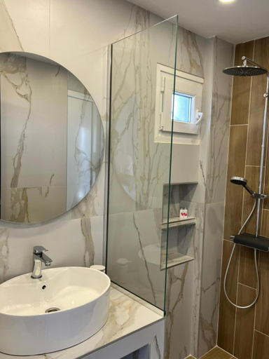 Bathroom, Athos Mare Holiday Studios, Central Macedonia
