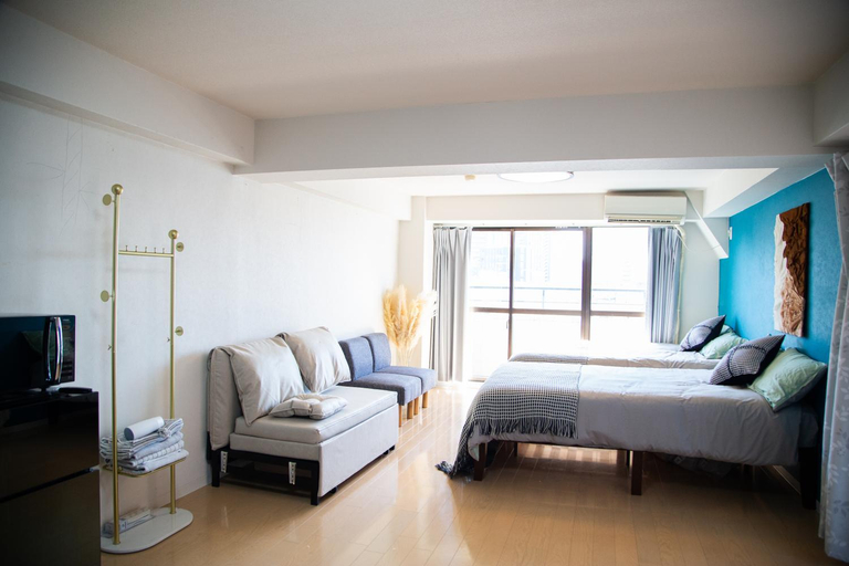 Bedroom 2, S19新宿最中心 東新宿站5分-Shinjuku center 5 mins to Station, Max 6P 直达新宿 涉谷 表参道 池袋 上野 代代木 银座 原宿, Shinjuku