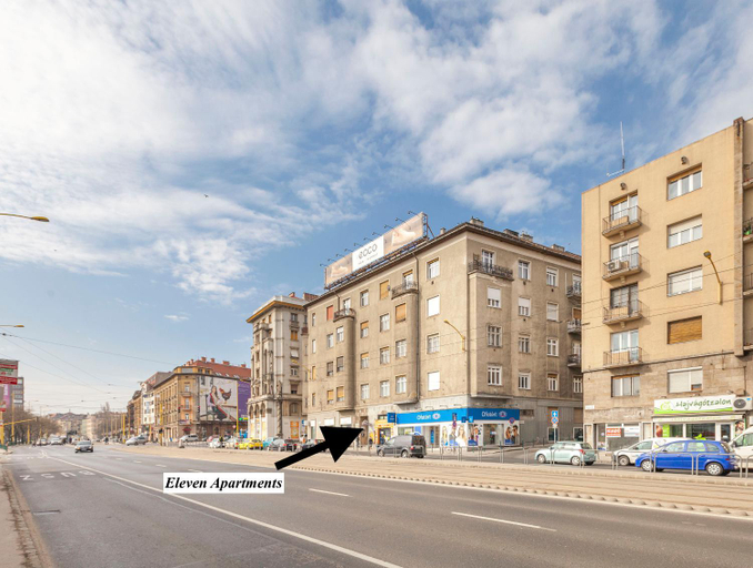 Exterior view, Eleven Apartments, Budapesti