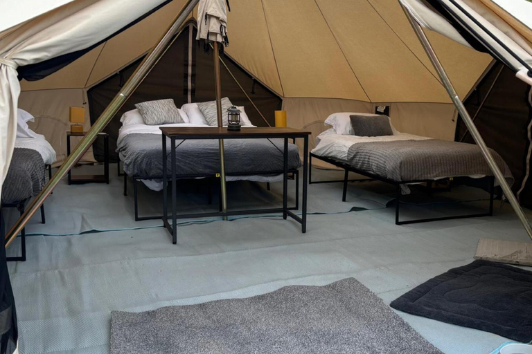 Bedroom 2, Cozy winter Hot tent with Log burner, Anglesey
