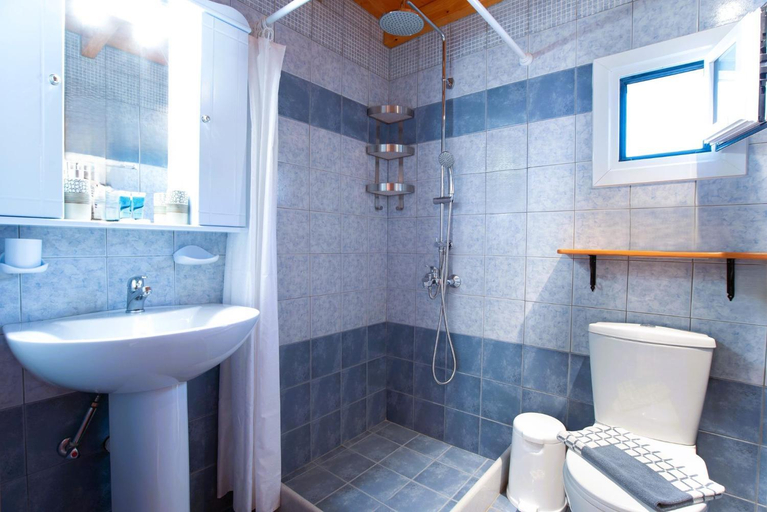Shower, Third floor with sea view Double or twin room with private terrace, South Aegean