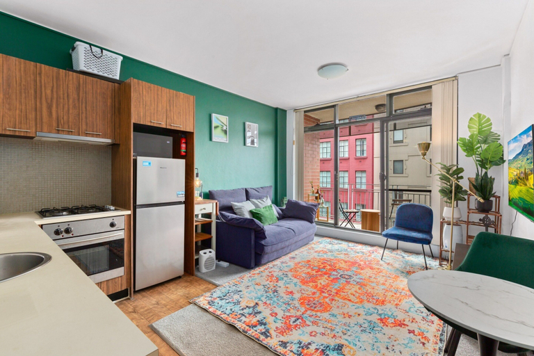 Living room 5, Chic Inner-city 1 Bedroom With Balcony, Sydney