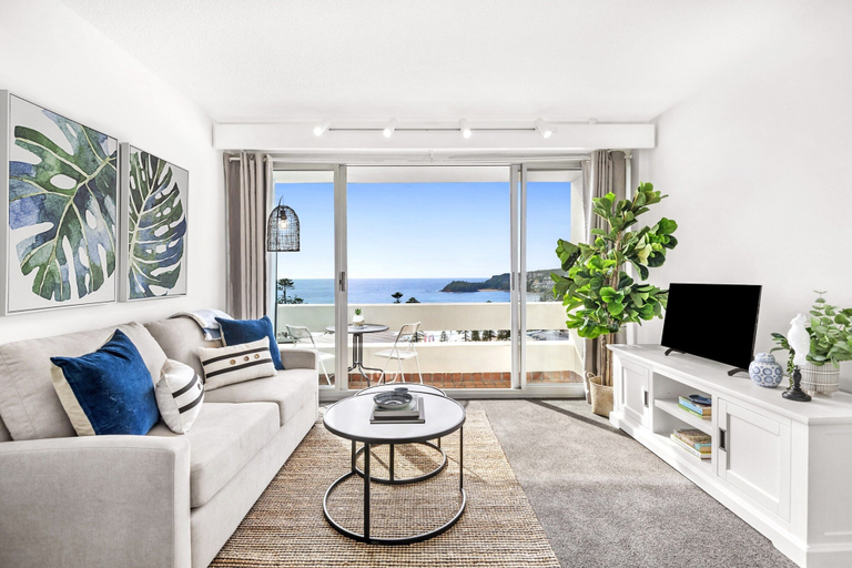 Living room, Stunning Ocean Views With Manly At Your Doorstep, Sydney