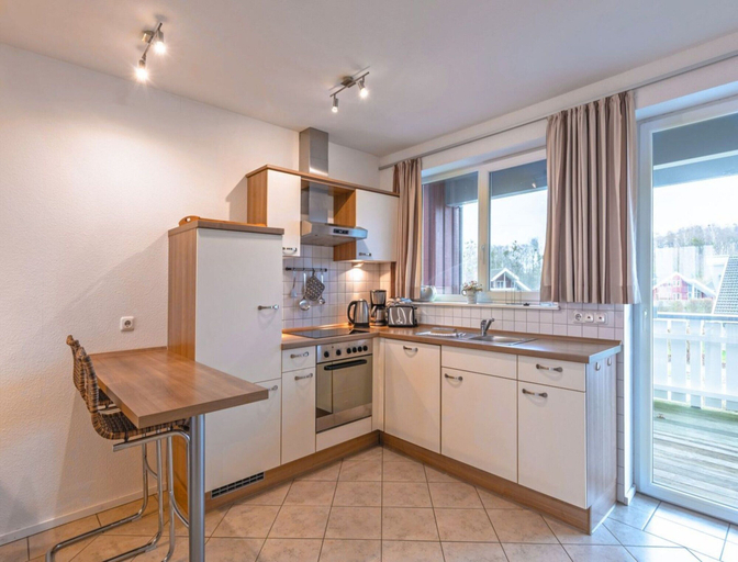 Private kitchen 3, Appartement im Ferienpark in Rechlin, Mecklenburgische Seenplatte