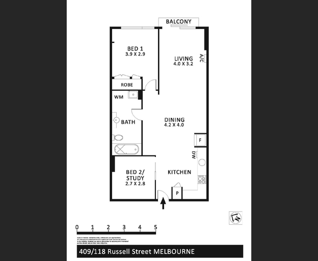 Floor plans 5, Convenient 2-Bed Apartment in Melbourne's Heart, Melbourne