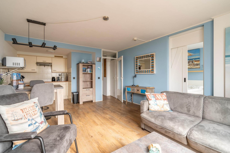 Living room 2, 2 person island view apartment, Texel