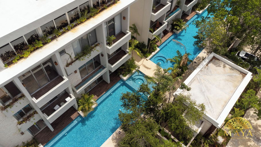 Aerial view 5, NHOA 111A 2BR Condo Pool access, Cozumel