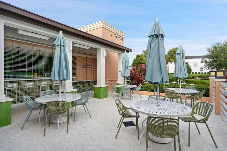 Outdoor dining 3, Solara Resort 5 Bedroom Townhome Private Pool 5 Home, Osceola