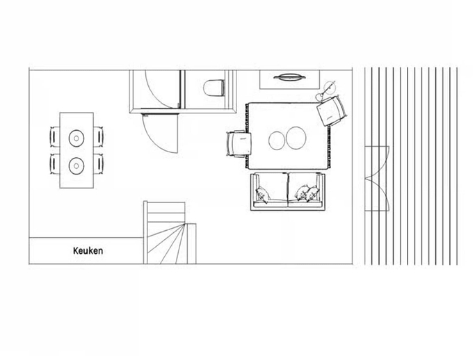 Floor plan 2, Lodge Located on the Church Square, Veere