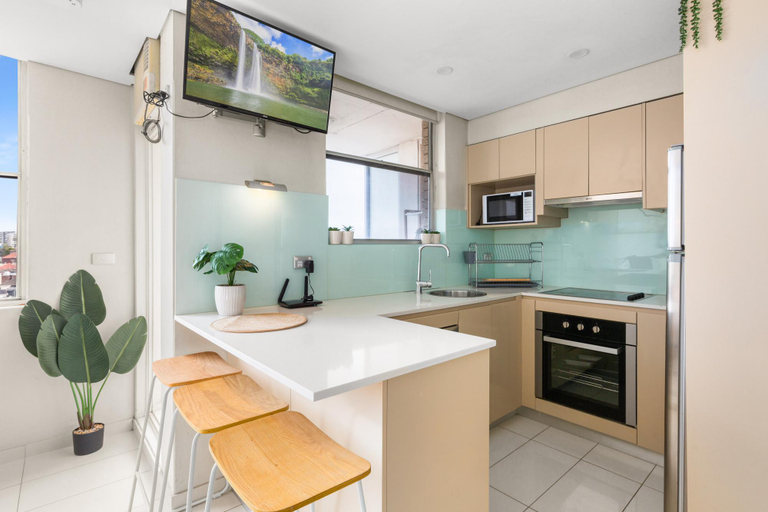 Kitchen 3, Bondi Studio Apartment with Pool & Rooftop Views, Sydney
