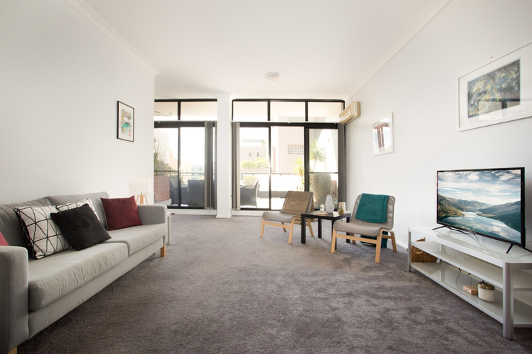 Living room 4, Chic Unit With Rooftop Terrace Near Sights & Shops, Sydney
