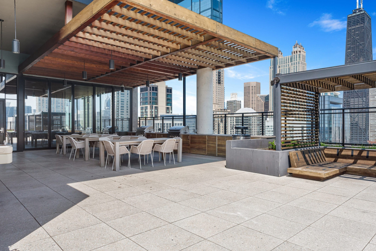BBQ/picnic area, Group Hub 3 Designer 2BR Steps to Mag Mile, Cook