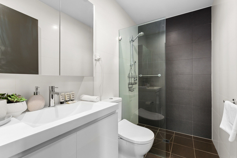 Bathroom 5, Elegant 1-bed by Riverside Park & Amenities, Sydney