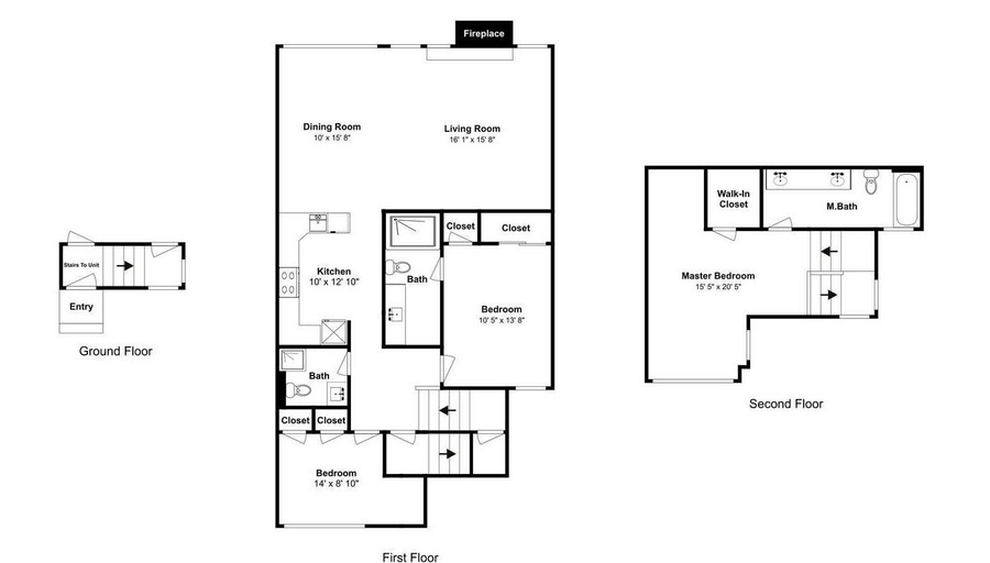 Floor plan, Beautifully remodeled 3 Bedroom Condo, Mono