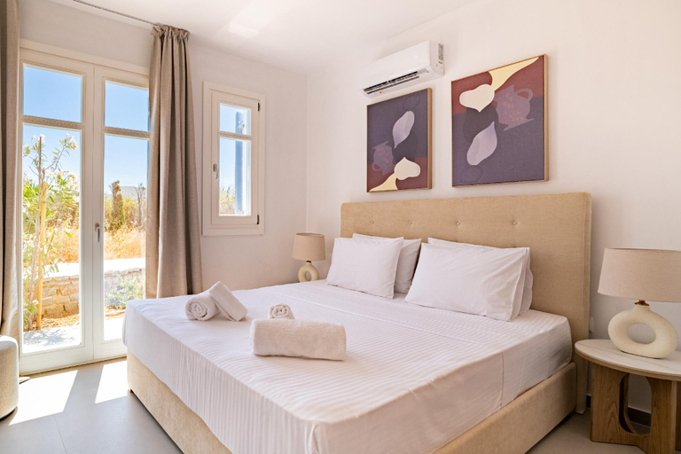 Bedroom 2, Sanders Paros Gardens - Sleek 1-Bdr Apt w Patio, South Aegean