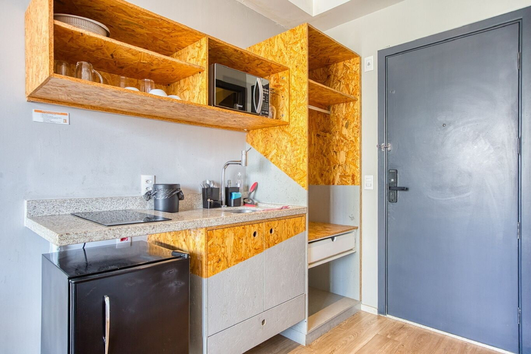Private kitchen 5, Apartamento na S c Academia Piscina e Smart Lock, São Paulo
