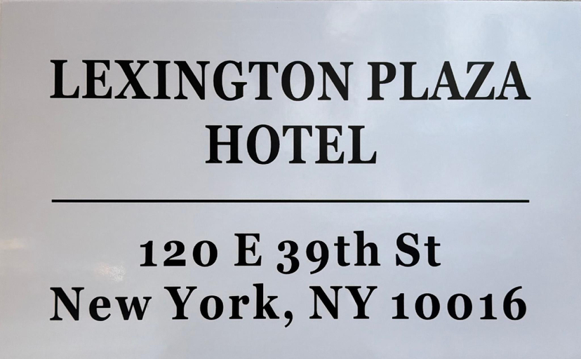3, Lexington Plaza Hotel, New York