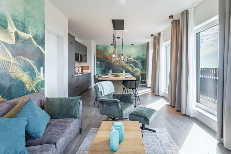 Living room 4, Luxusapartement mit Meerblick, Nordfriesland