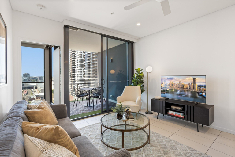 Living room 2, Riverside 2-bed by Brisbane's Landmarks, Brisbane