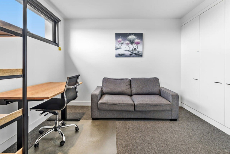 Living area 4, Pristine 1-bed Apartment Near Local Cafes, Melbourne