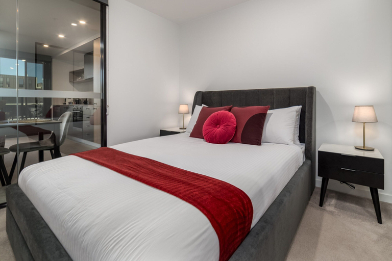 Bedroom 3, Modern 1-bed Apartment With Pool And Sauna, Canberra