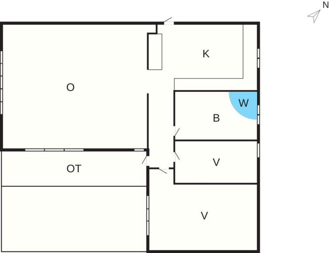 Floor plan 5, 5 Star Holiday Home in Skagen, Frederikshavn