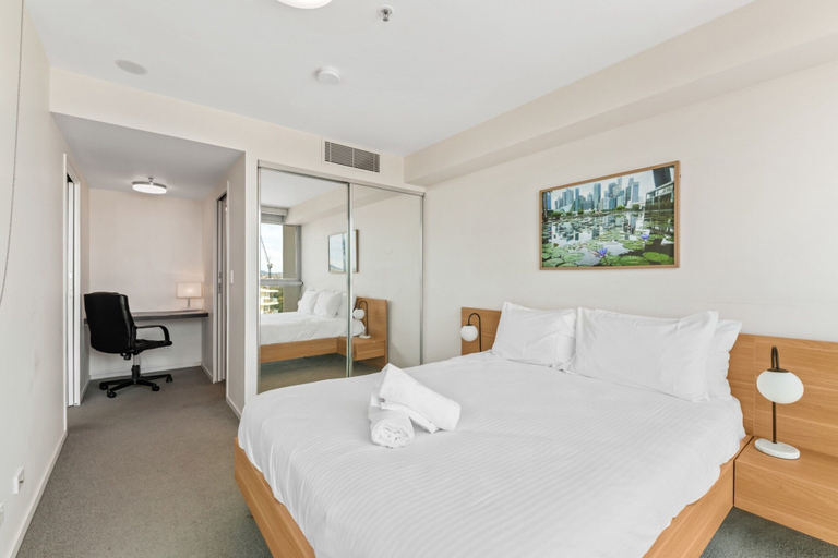 Room 3, Kangaroo Point 2-bed Flat With Gym & Pool, Brisbane