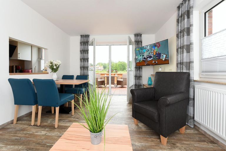 Living room 2, Ferienwohnung in Bensersiel, 300 m vom Strand Entfernt, Wittmund