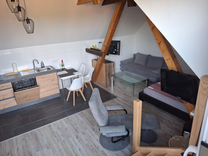 Living room 3, Appartement mit Dachterrasse, Monkebude, Vorpommern-Greifswald