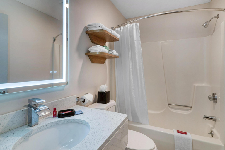 Bathroom 4, Baldwin Inn & Suites, SureStay Collection by Best Western, Hampden