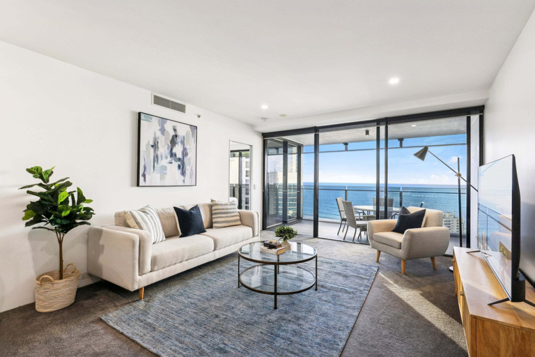 Living room 2, Circle on Cavill Luxe 2-bed With Views & Pool, Gold Coast