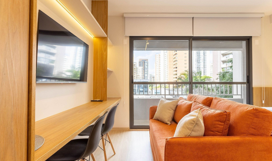 Living area 4, Studios in Building With Gym in Brooklin - SP Emnrs, São Paulo