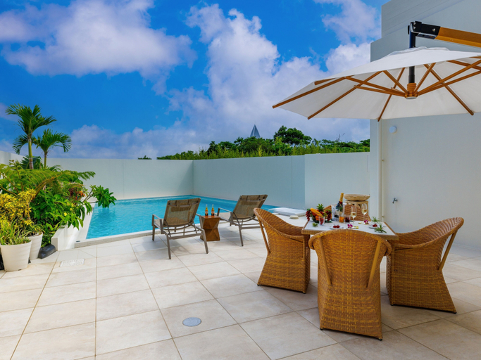 Outdoor dining, Resort Villa KAPUKA KOURIJIMA, Nakijin