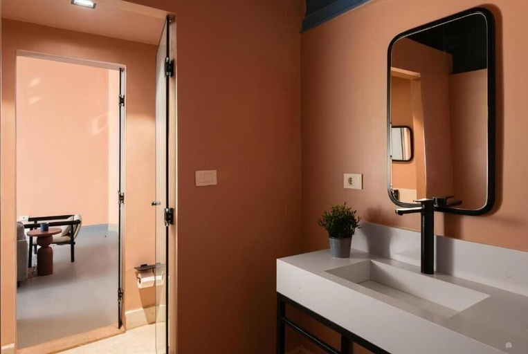 Bathroom 2, Brassbell grey apartments Bidair House, Qasr an-Nil